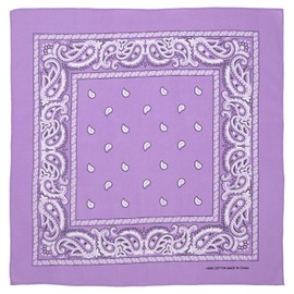 Lilac Paisley Bandana - Single Piece 22x22