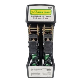 Lion Tools Sujetadores De Carga Con Matraca 5mts Max 675 Kg 2 Pzas
