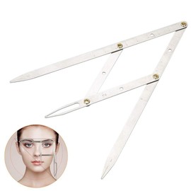 CYSFETENA Eyebrow Measuring Ruler, Foldable Stainless Steel Eyebrow Ruler with Golden Ratio for Precise Eyebrow Measurement, Ideal for Eyebrow Tattoo, Microblading Permanent Makeup