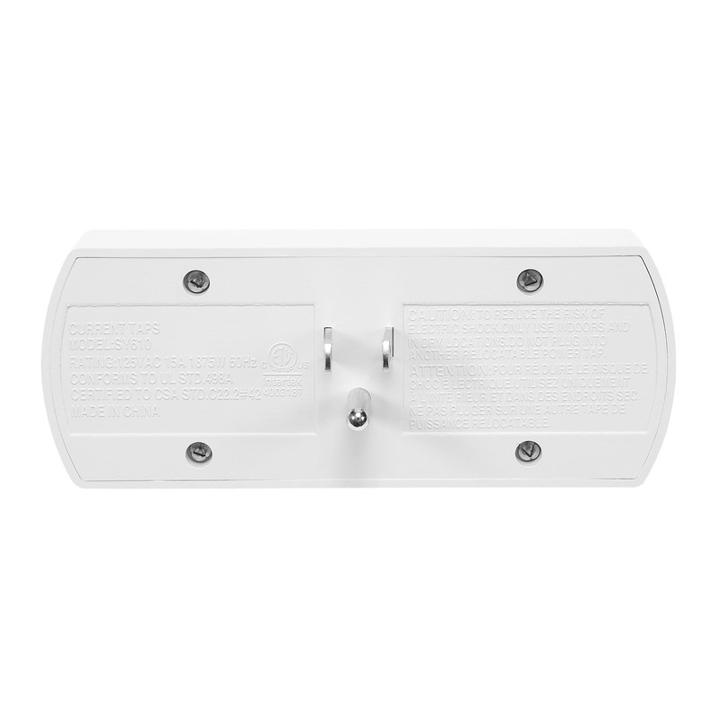 Maxxima 3 Outlet Grounded Wall Plug Adapter with On/Off Switch,