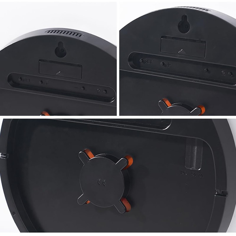 LED Wall Clock Remote Control Auto Dimming 10 Level Brightness