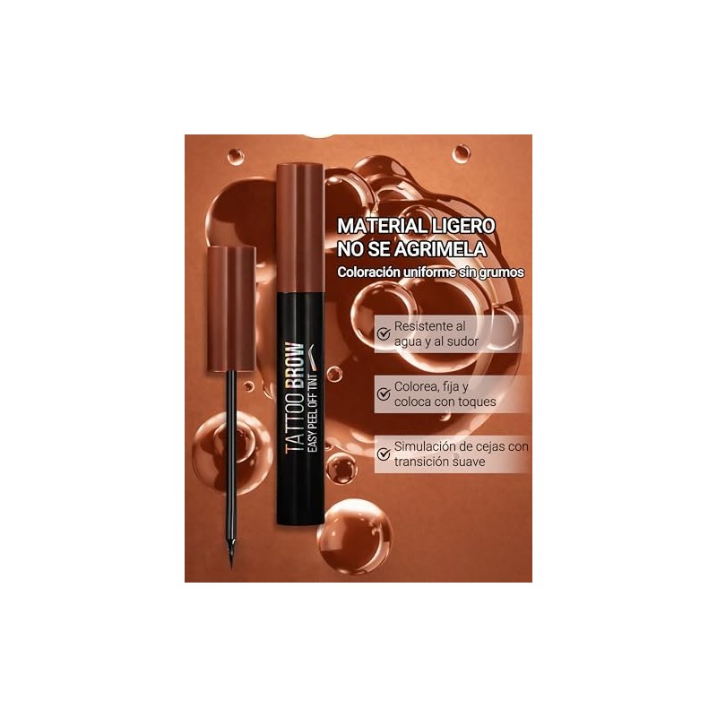 Erinde Tinte Cejas Peel Off Tattoo Effect Duradero