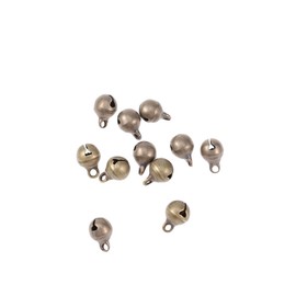 TOPPERFUN 100 Piezas Campanas Pequeñas, Campanas de Metal Antiguas de 6mm, Campanas de Bronce de Estilo Etnico Hechas a Mano para Decoración del Hogar, Colgantes de Joyería