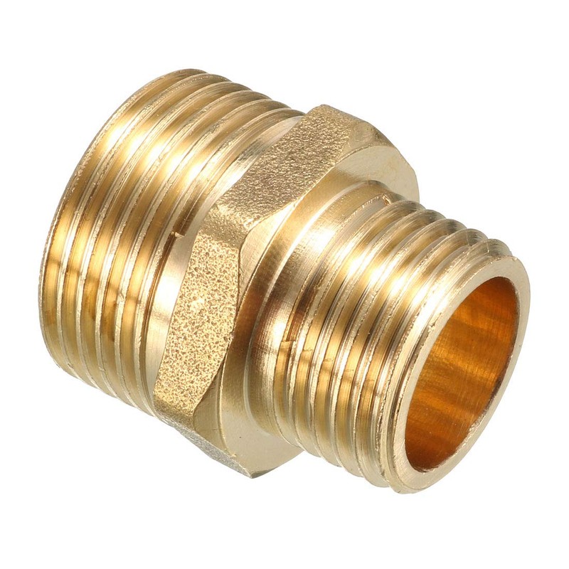 sourcing map Brass Pipe Fitting Reducing Hex Bushing 3/4 PT