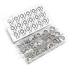 Aluminium sealing ring set, 450 pieces in clear plastic box