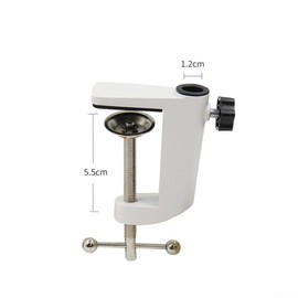 Adjustable C Clamp Desk Mount C Shape Heavy Duty Desk Clamp Aluminum Alloy Stand Mount Desktop Mount (White)