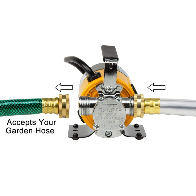 Hot Tub Spa Draining Pump with 10ft ClearView Suction Hose