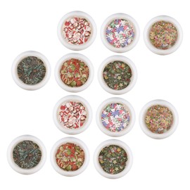 FOMIYES Christmas Nail Art Decals Colorful Mixed Slice Flakes for Festive Designs Easy Decorations for Nails for Holiday Celebrations and Ideas Style