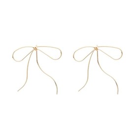 Minimalist Bow Knot Stud Earrings Women Bowtie Stud Earrings Gift (gold)