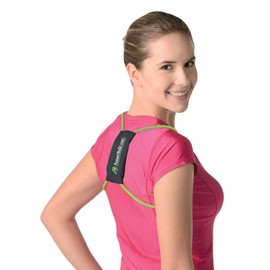 Posture Medic Original 3-in-1 Back Straightener Posture Trainer Bandage for Posture Correction Stabilisation of Shoulder and Neck I Stress Reducing for Straight Posture M (Green)