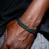OWNCOOL 2 PCS Green Cuban Link Chain Iced Out Chain
