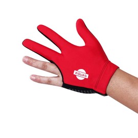 BEKZILY Billiard Gloves for Left/Right Hand (Red Full Finger, Left Hand)