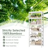 FOTOSOK 6-Tier Bamboo Shelf Set of 2, Bamboo Bookcase with