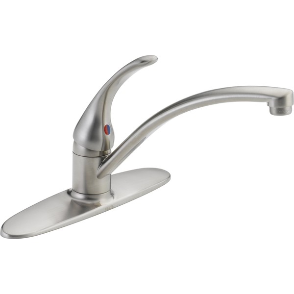 Delta Faucet Foundations Single-Handle Kitchen Sink Faucet, Stainless B1310LF-SS