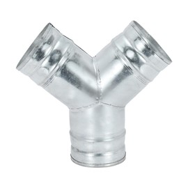 PATIKIL 5 Inch 3 Way Duct Connector, Galvanized Steel 45 Degree Y-Shape Ducting Splitter Air Vent Duct Hose Exhaust Pipe Adapter Dust Collection Fitting for HVAC Dryer Systems