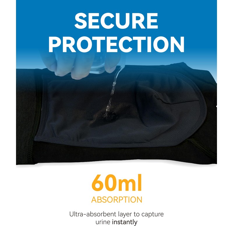 IRISMORII Incontinence Protective Underwear for Men Washable Bladder Leak Proof