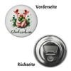 Lucky Pig with Clover Leaf Magnet with Bottle Opener Round