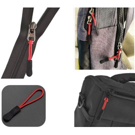 Zipper Tabs Zipper Pulls Fastener Pulls Pulls Cord Repair Replacement Anti-slip Chuck Pull Open and Close Easy Easy Installation Zipper Extension Holder Extender Pull Cord (RED 10 PCS)