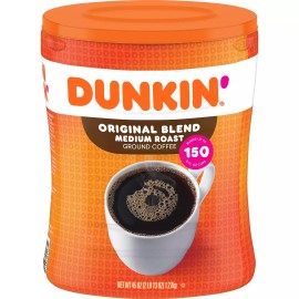 Dunkin' Donuts (ONE) 45 oz DUNKIN' DONUTS ORIGINAL MEDIUM ROAST GROUND COFFEE MAKES 150-6oz-CUP