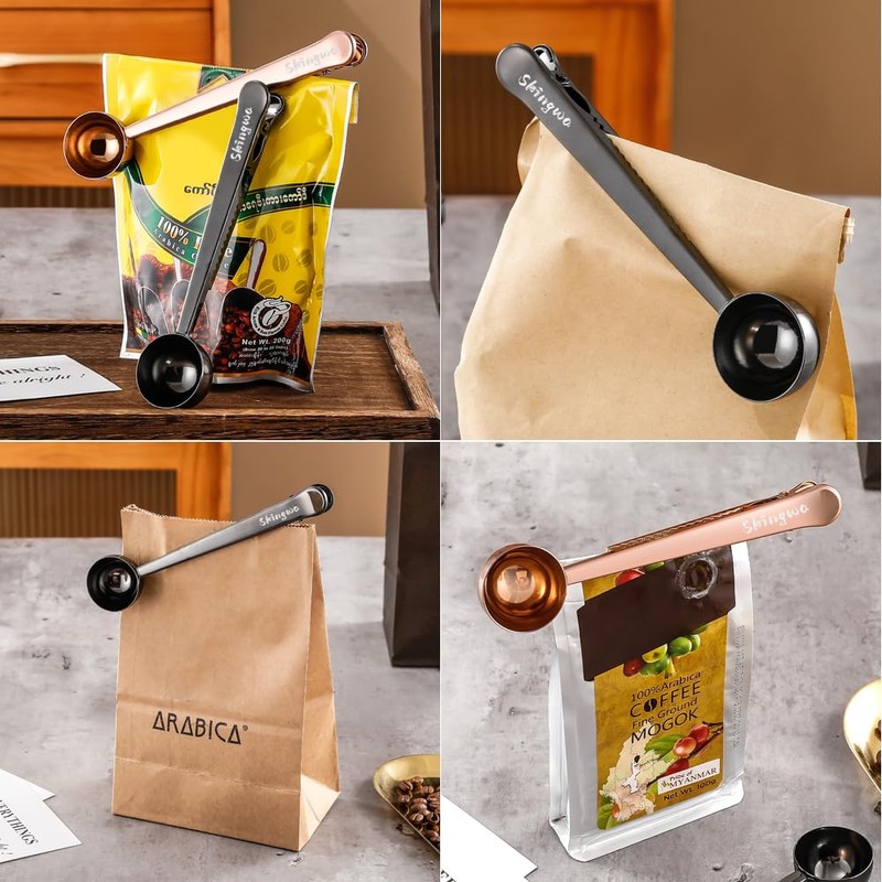 Coffee Scoop with Bag Clip, Multi-Function Milk Powder Measuring Spoon,