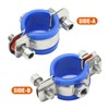 VIKKSAER 2 Pcs Adjustable Pipe Bracket Clamp, Stainless Steel Wall