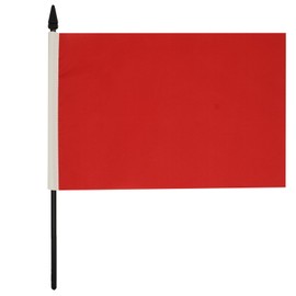 AZ FLAG Race officer red Table Flag 5'' x 8'' - Racing Desk Flag 21 x 14 cm - Black plastic stick and base