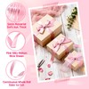 5 Rolls Pink Satin Ribbon 120 Yard Solid Fabric Ribbon