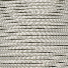 Paracord Planet 10 20 25 50 100 Foot Hanks and 250 1000 Foot Spools of Parachute 550 Cord Type III 7 Strand Paracord (Silver Grey 50 Feet)