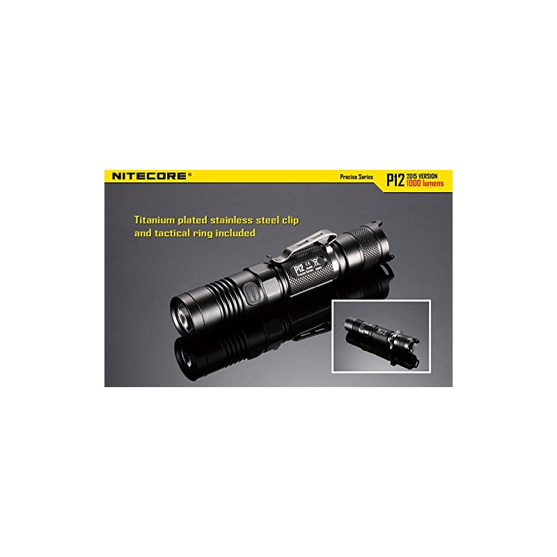 Nitecore P12 2015 Edition LED Flashlight w/ NL189 Battery, UM10