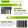K Kwokker 150mm Hex Head Allen Wrench Drill Bits, 6PCS