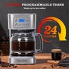 Taylor Swoden 12-Cup Programmable Coffee Maker, Regular & Strong Brew