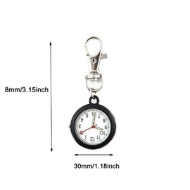 TopHomer Fob Watch Nurse Watch Keychain Quartz Watches Hanging Nurses Pocket Watch Gift for Women Nurses Doctors, pink