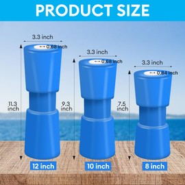 JFATXTT 12" Heavy Duty Marine Keel Roller Black Bow Roller Rubber Bow Stop for Boat Trailers