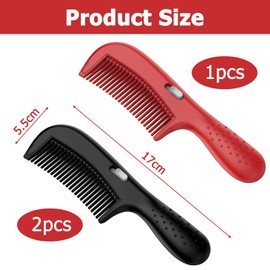 Pack of 3 dandruff comb, scalp comb, suitable for hair care of men and women, removes dandruff and dirt (black x 2, red x 1)