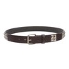 Kids 1" Snap On Punk Rock Studded Leather Belt, Dark