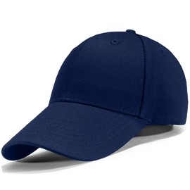 BALLOT Cap, Men's and Women's, Hat, Solid Color, Unisex, Deep Type, Large Size, UV Protection, Baseball Cap, 100% Cotton, L Size, Navy