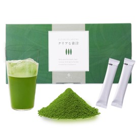 【生搾り製法の青汁 酵素が活きてとれる】クリアな青汁 青汁 国産 大分県産 大麦若葉 乳酸菌 非加熱 無添加 無農薬 酵素 粉末 飲みやすい 溶けやすい 野菜不足 生搾り 個包装 スティック 九州産 有胞子性 乳酸菌 米麹 SOD 酵素(30包)
