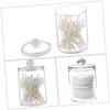 KOMBIUDA 4pcs Covered Storage Boxes Cotton Stick Boxes Cosmetics Containers