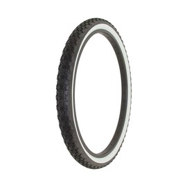 Alta Bicycle Tire Duro 26 x 2.125 Color Bike Tire Knobby Style Pattern (Black/White Wall)