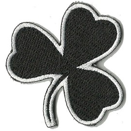 Die Cut Irish Clover Tactical Patch 2"x2" - Black