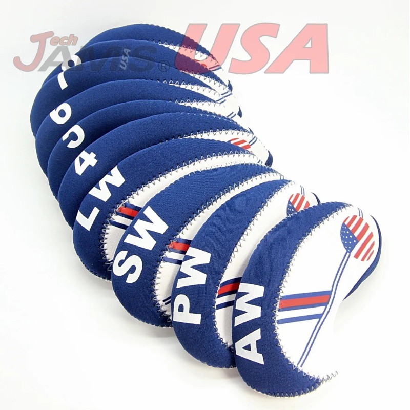 Unbranded USA Flag 10 pcs Golf Head Cover Club Iron