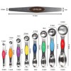 Magnetic Measuring Spoons Sets of 9, WOVTE Dual Sided Stainless
