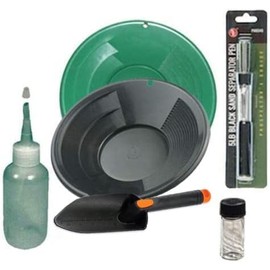 Sluice Monkey 10" Green & Black Gold Pan Panning Kit