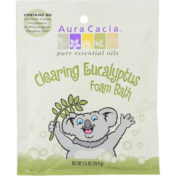 Aura Cacia Clearing Eucalyptus Foam Bath 2.5 Oz