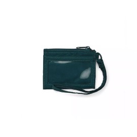 Victoria's Secret Pink Card Holder Keychain With Zip Green   NWT