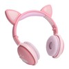 Cute Cat Ear Glowing Wireless Bluetooth Headphone HIFI Sports Folding