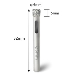 Jamiikury 1/4" / 6mm Diamond Hole Saw Drill Bits, Glass Hole Saw Tile Hole Saw Suitable for Ceramic Glass Tile Porcelain Marble - Pack of 15