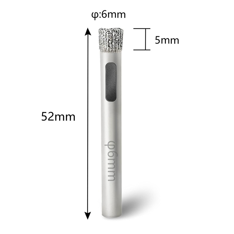 Jamiikury 1/4" / 6mm Diamond Hole Saw Drill Bits, Glass