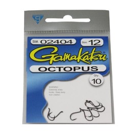 Gamakatsu Octopus Hook-10 Per Pack (Black, 6)