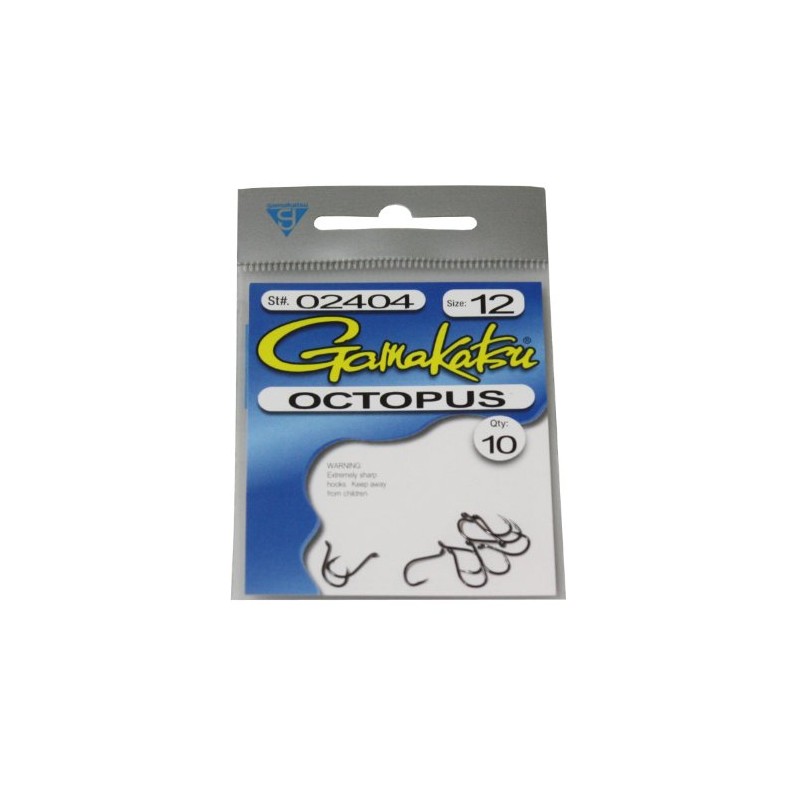Gamakatsu Octopus Hook-10 Per Pack (Black, 6)